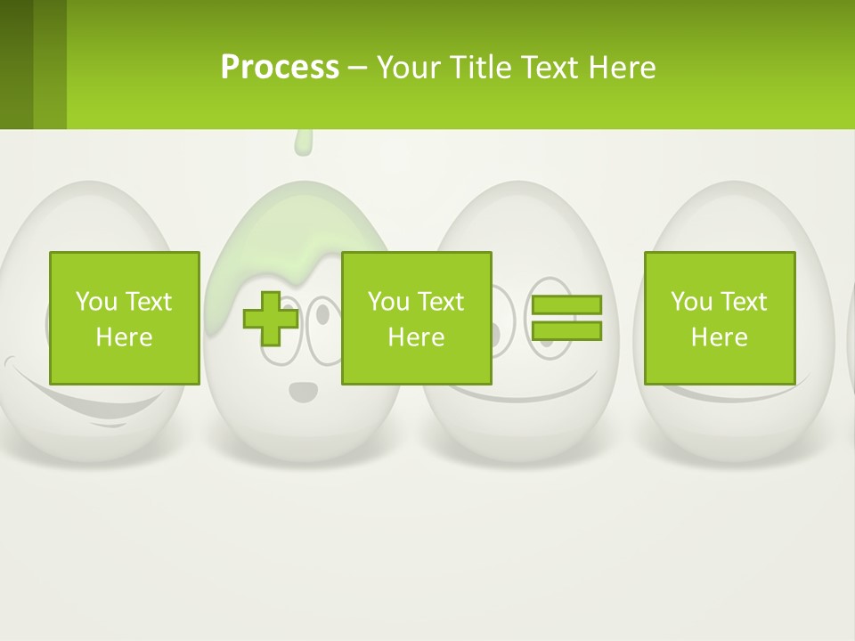 A Group Of Eggs With Faces Painted On Them PowerPoint Template