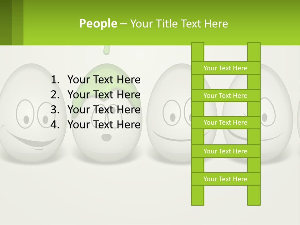 A Group Of Eggs With Faces Painted On Them PowerPoint Template