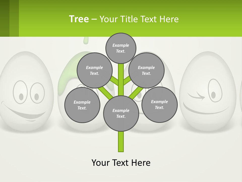 A Group Of Eggs With Faces Painted On Them PowerPoint Template