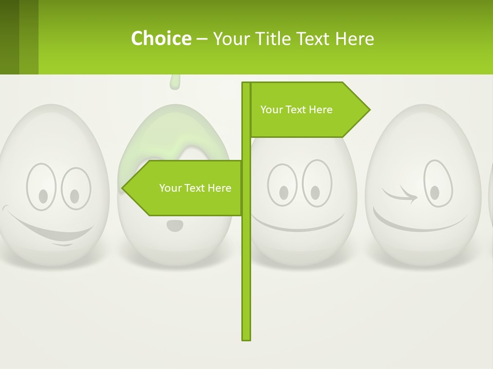 A Group Of Eggs With Faces Painted On Them PowerPoint Template