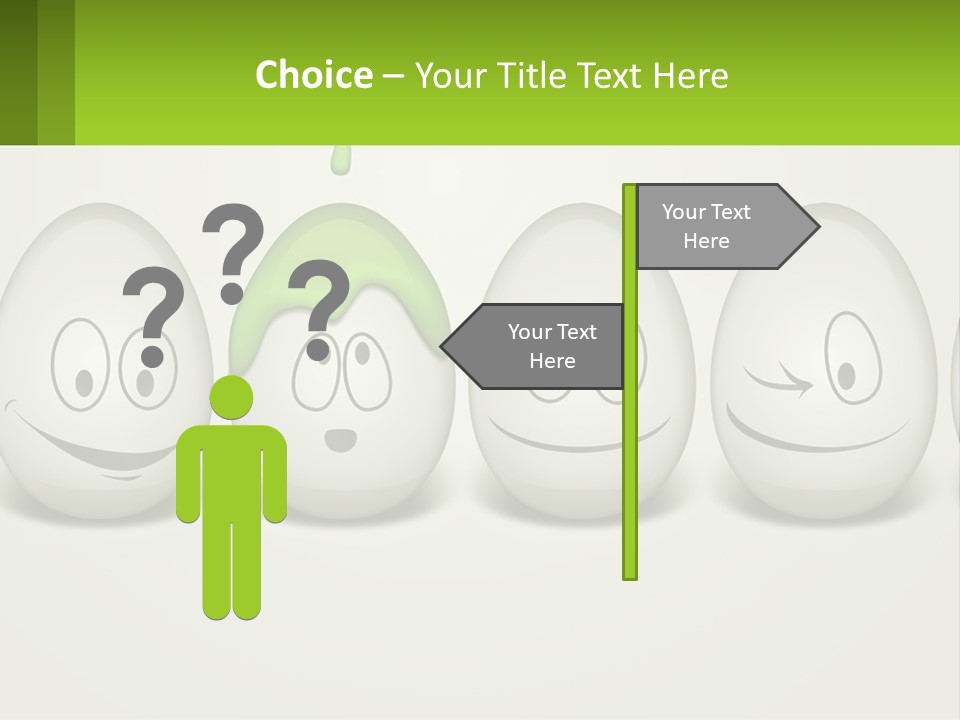A Group Of Eggs With Faces Painted On Them PowerPoint Template