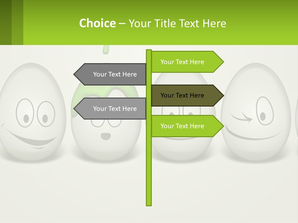 A Group Of Eggs With Faces Painted On Them PowerPoint Template