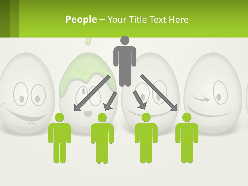 A Group Of Eggs With Faces Painted On Them PowerPoint Template