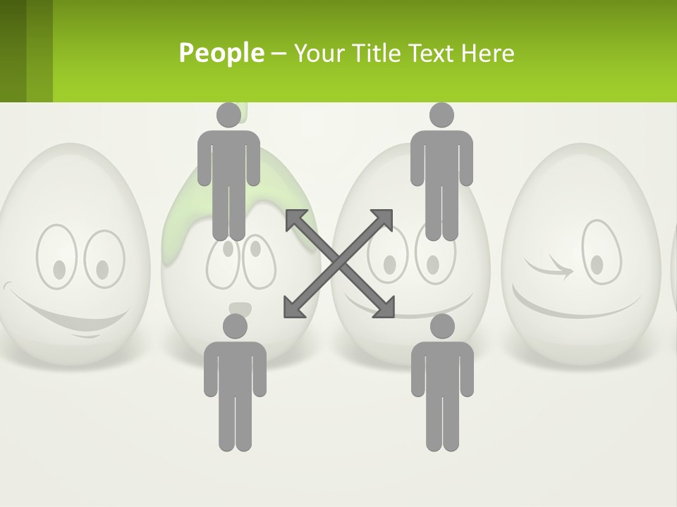 A Group Of Eggs With Faces Painted On Them PowerPoint Template