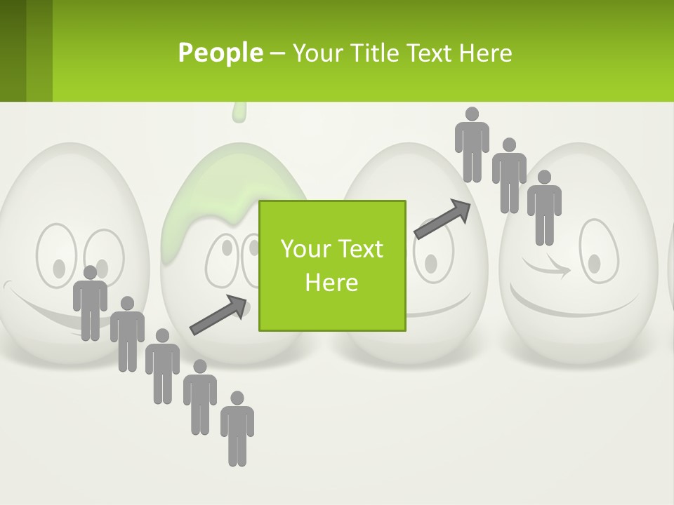 A Group Of Eggs With Faces Painted On Them PowerPoint Template
