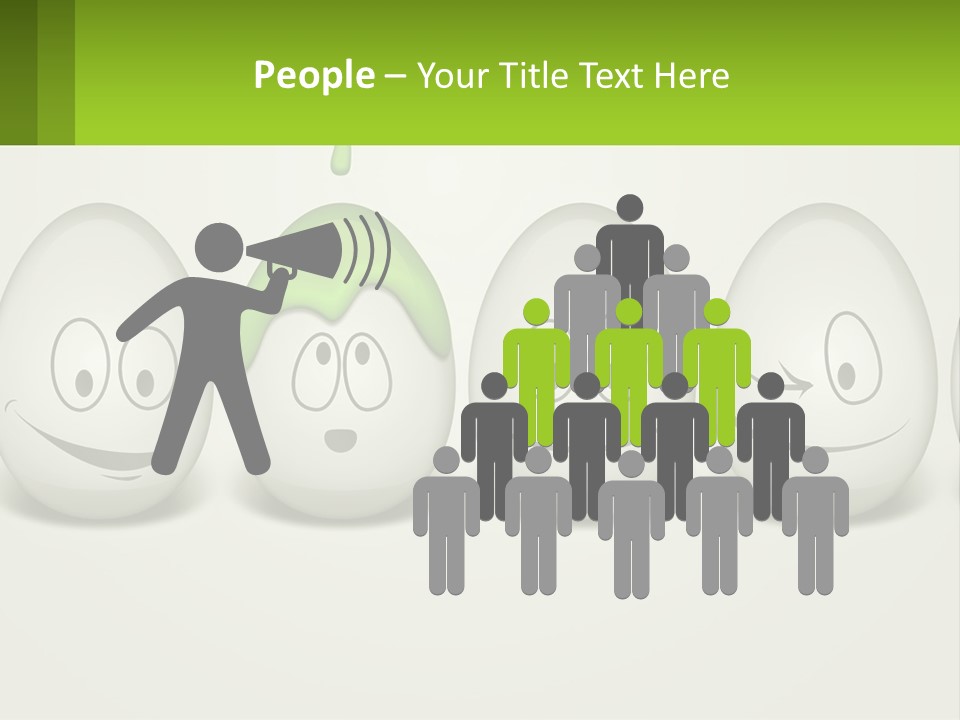 A Group Of Eggs With Faces Painted On Them PowerPoint Template