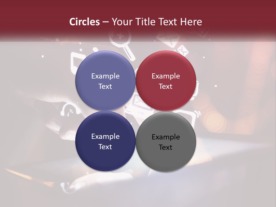 A Person Using A Tablet With Icons Coming Out Of It PowerPoint Template