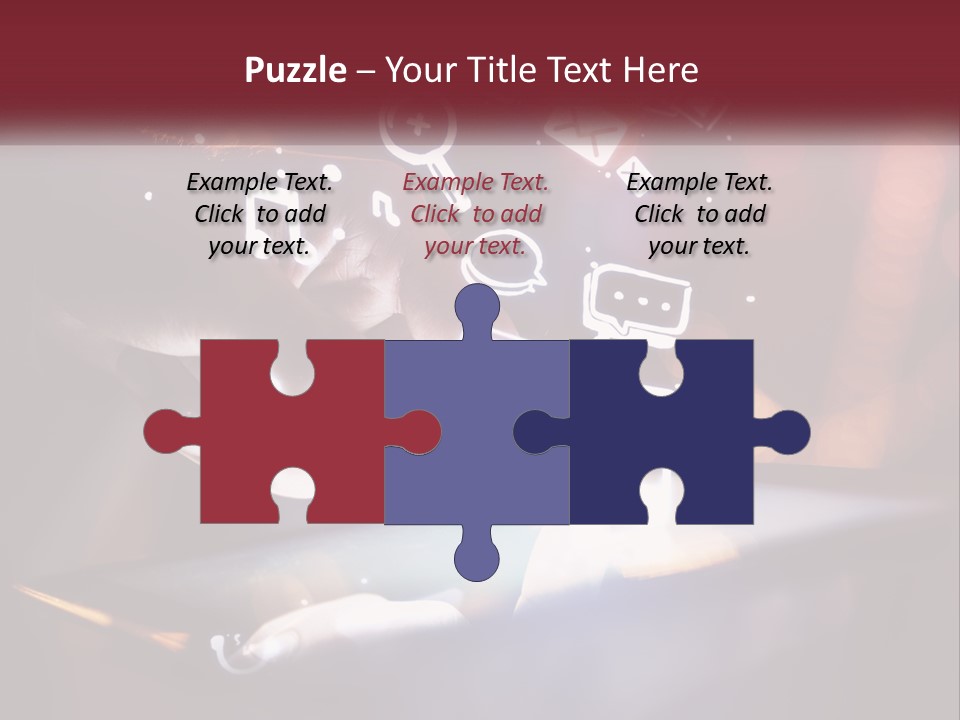 A Person Using A Tablet With Icons Coming Out Of It PowerPoint Template