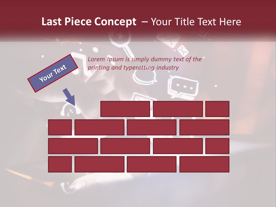 A Person Using A Tablet With Icons Coming Out Of It PowerPoint Template