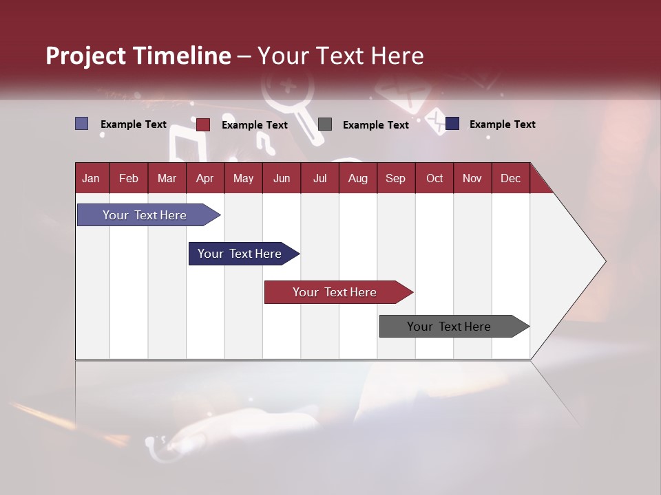 A Person Using A Tablet With Icons Coming Out Of It PowerPoint Template