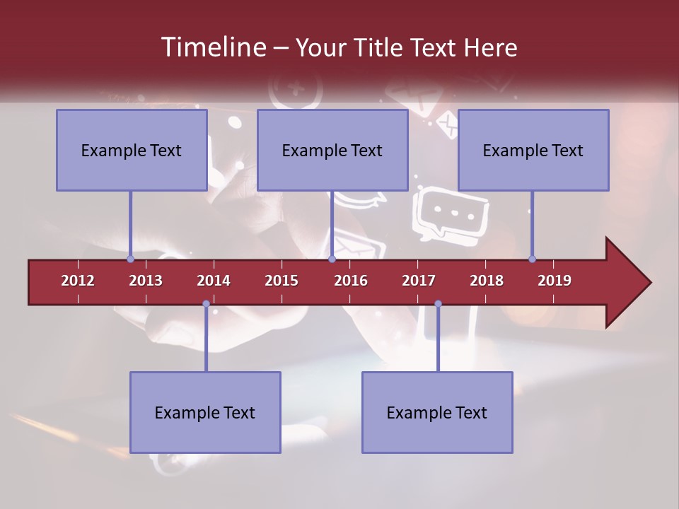 A Person Using A Tablet With Icons Coming Out Of It PowerPoint Template