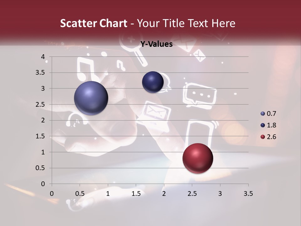 A Person Using A Tablet With Icons Coming Out Of It PowerPoint Template