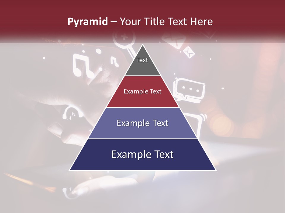 A Person Using A Tablet With Icons Coming Out Of It PowerPoint Template