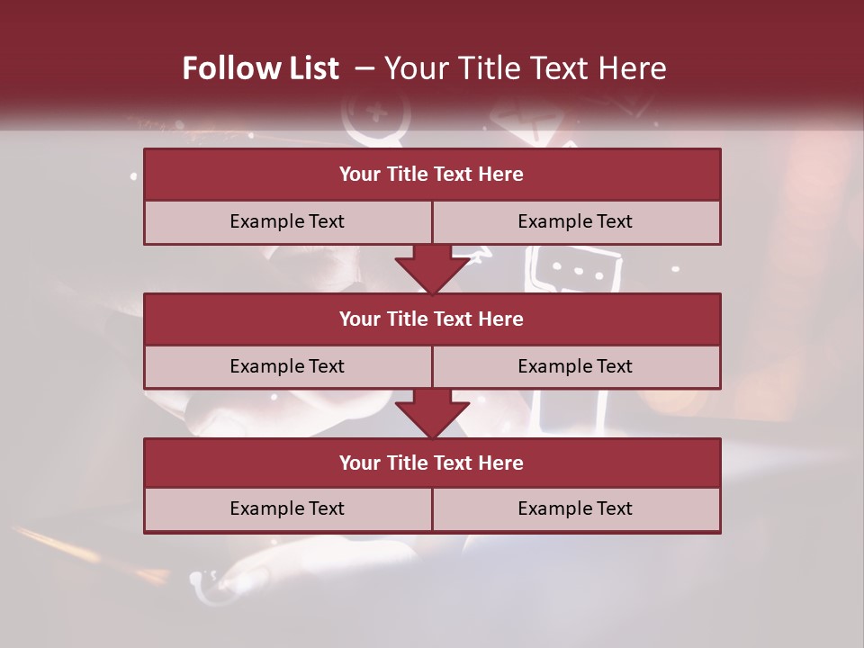 A Person Using A Tablet With Icons Coming Out Of It PowerPoint Template