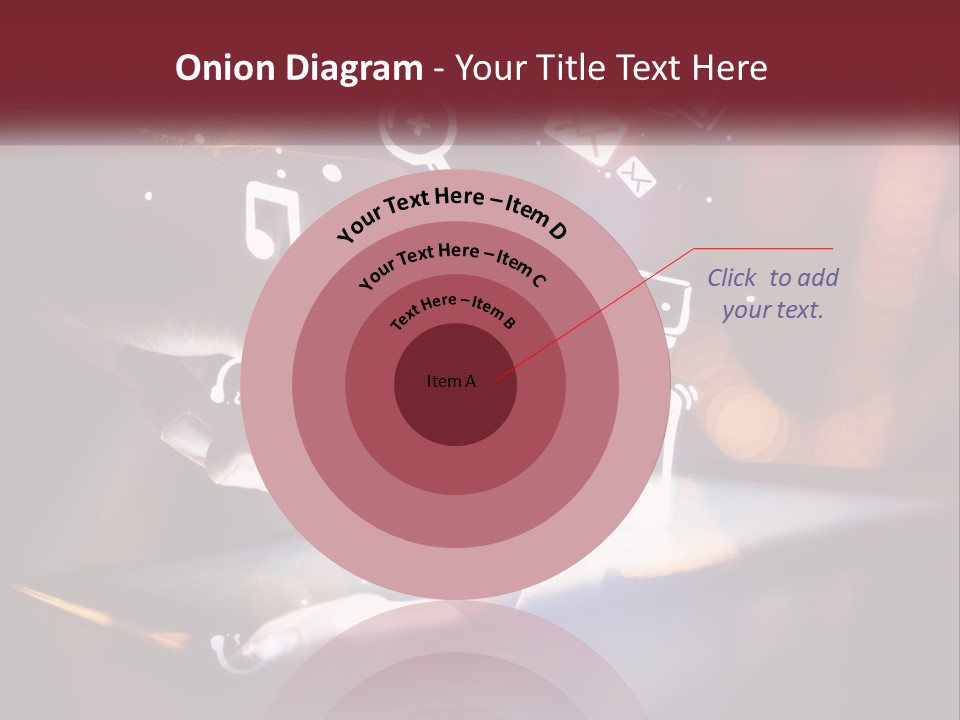 A Person Using A Tablet With Icons Coming Out Of It PowerPoint Template