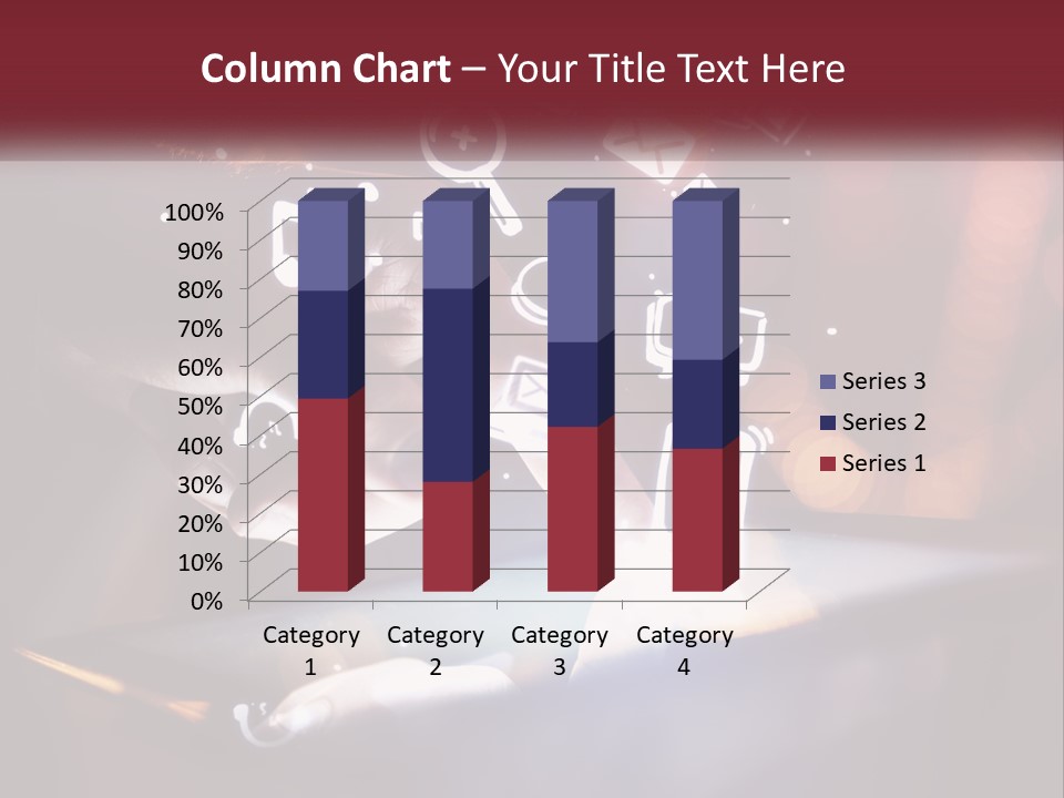 A Person Using A Tablet With Icons Coming Out Of It PowerPoint Template