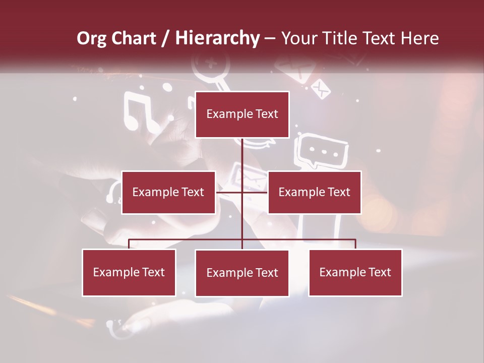 A Person Using A Tablet With Icons Coming Out Of It PowerPoint Template