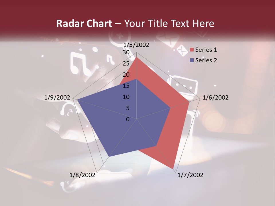 A Person Using A Tablet With Icons Coming Out Of It PowerPoint Template