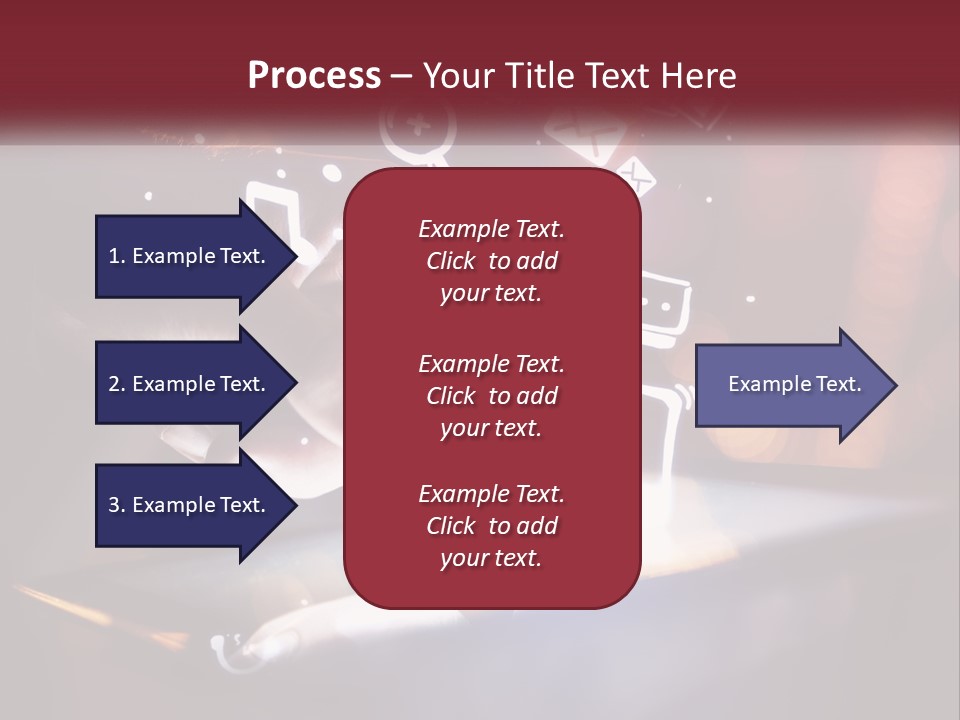 A Person Using A Tablet With Icons Coming Out Of It PowerPoint Template