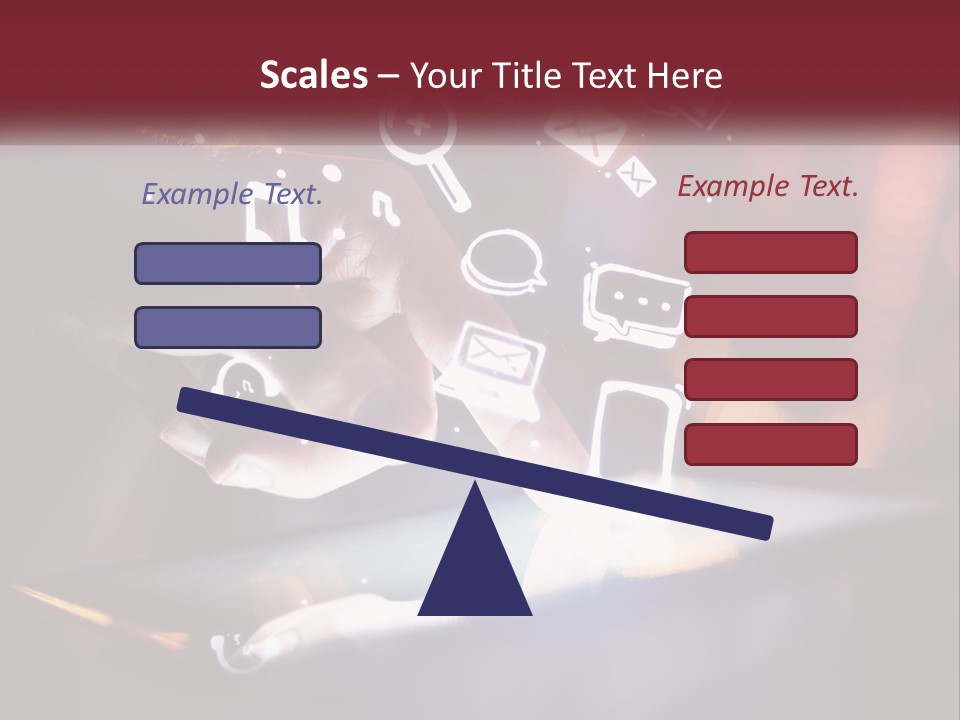 A Person Using A Tablet With Icons Coming Out Of It PowerPoint Template