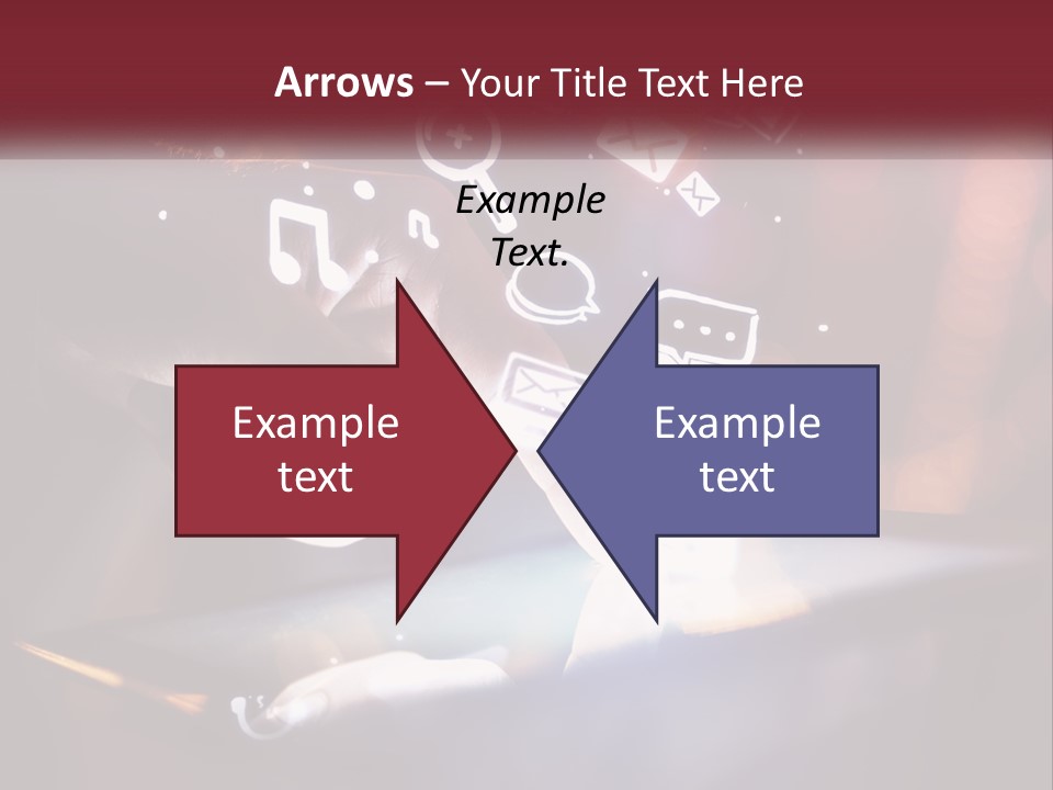 A Person Using A Tablet With Icons Coming Out Of It PowerPoint Template