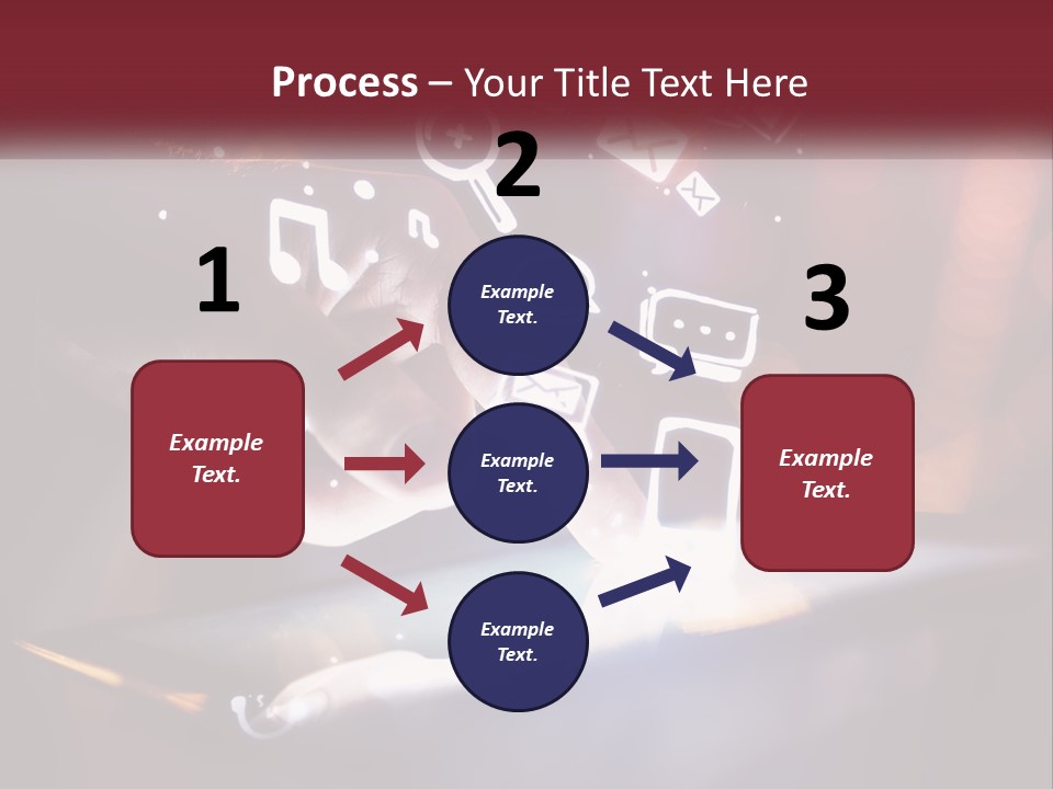 A Person Using A Tablet With Icons Coming Out Of It PowerPoint Template