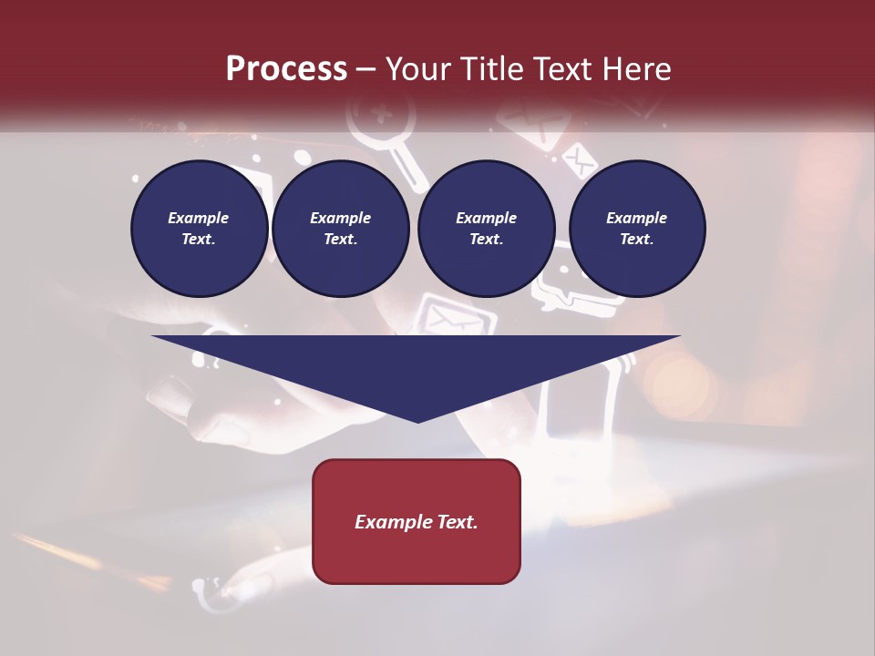 A Person Using A Tablet With Icons Coming Out Of It PowerPoint Template