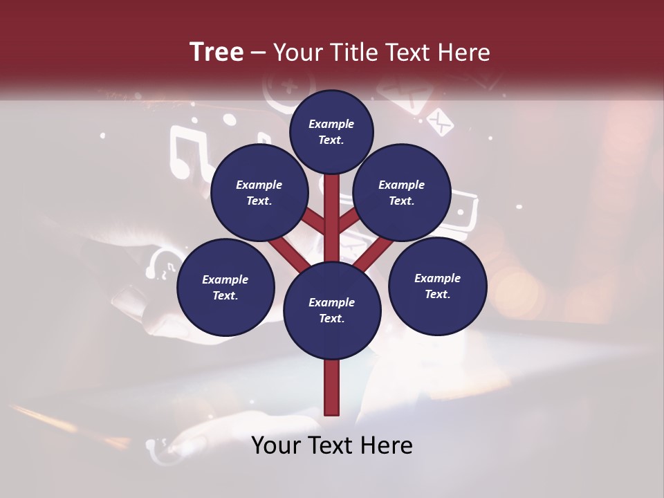 A Person Using A Tablet With Icons Coming Out Of It PowerPoint Template