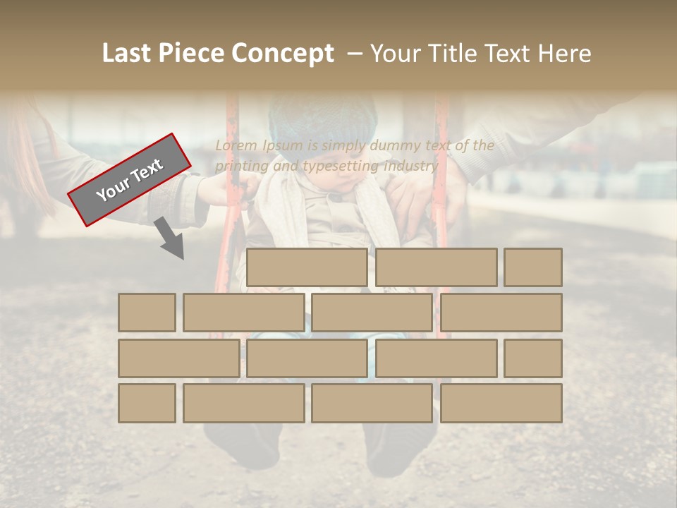 A Woman Holding A Child On A Swing PowerPoint Template
