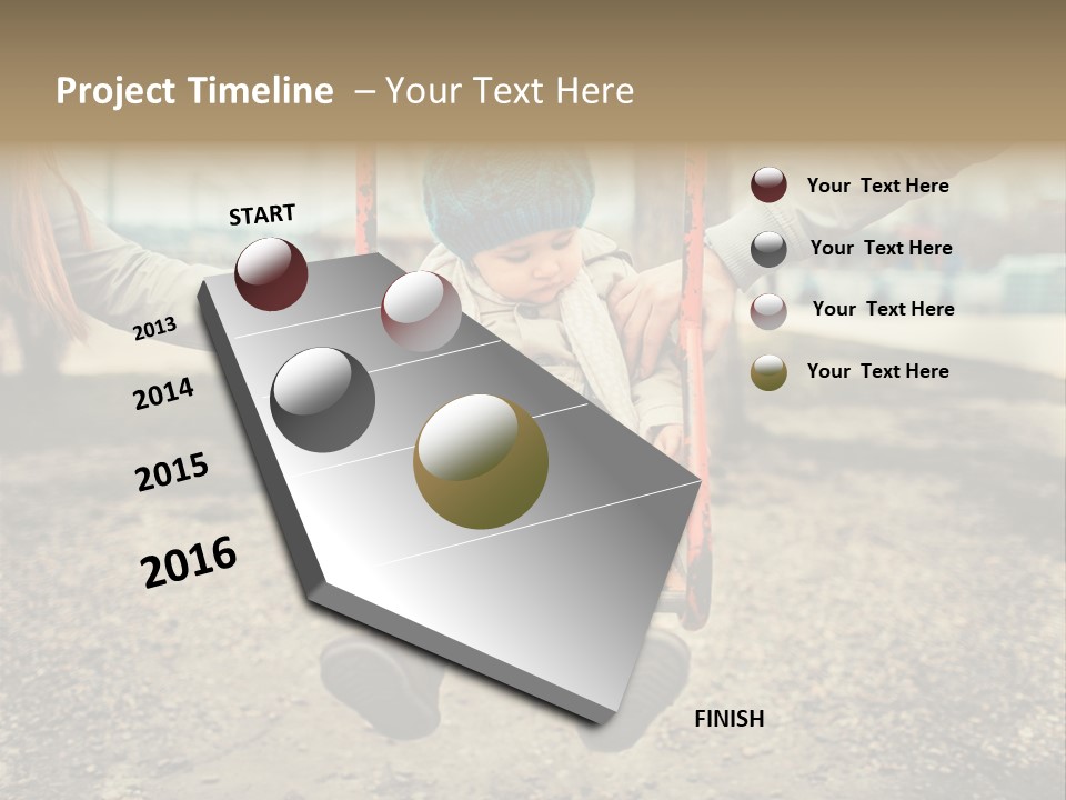 A Woman Holding A Child On A Swing PowerPoint Template