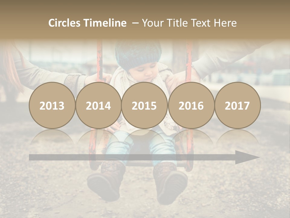 A Woman Holding A Child On A Swing PowerPoint Template