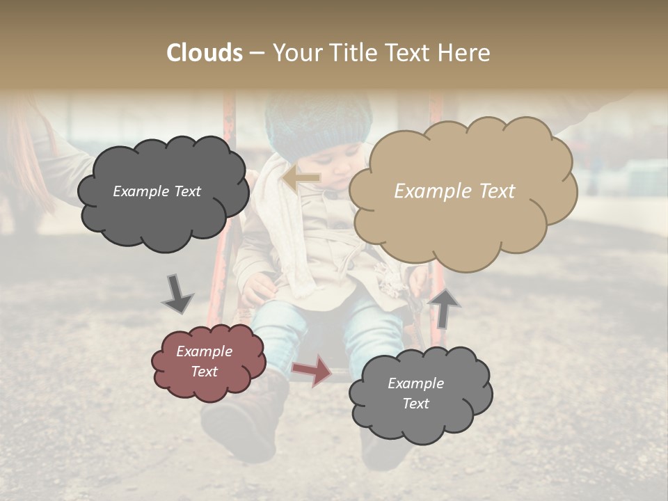 A Woman Holding A Child On A Swing PowerPoint Template
