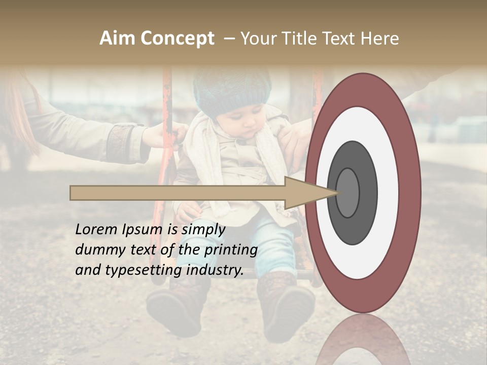 A Woman Holding A Child On A Swing PowerPoint Template