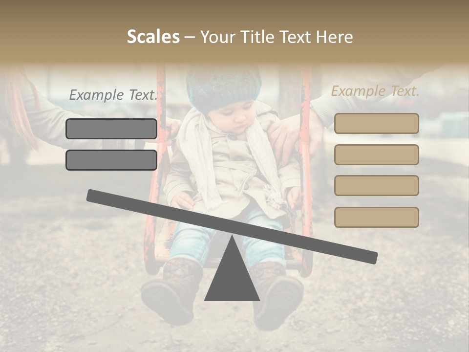 A Woman Holding A Child On A Swing PowerPoint Template