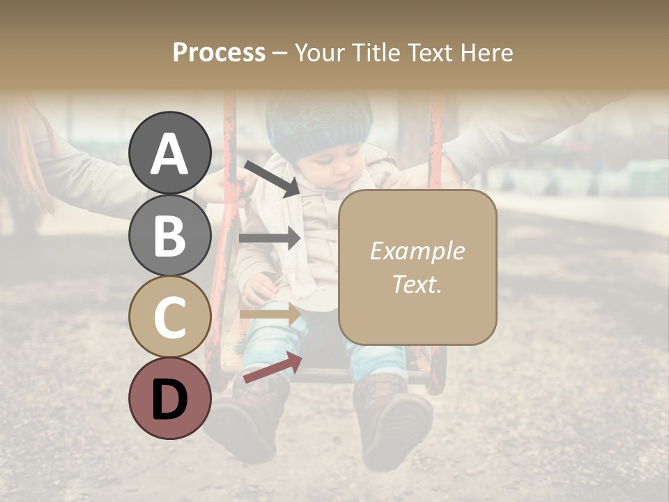 A Woman Holding A Child On A Swing PowerPoint Template