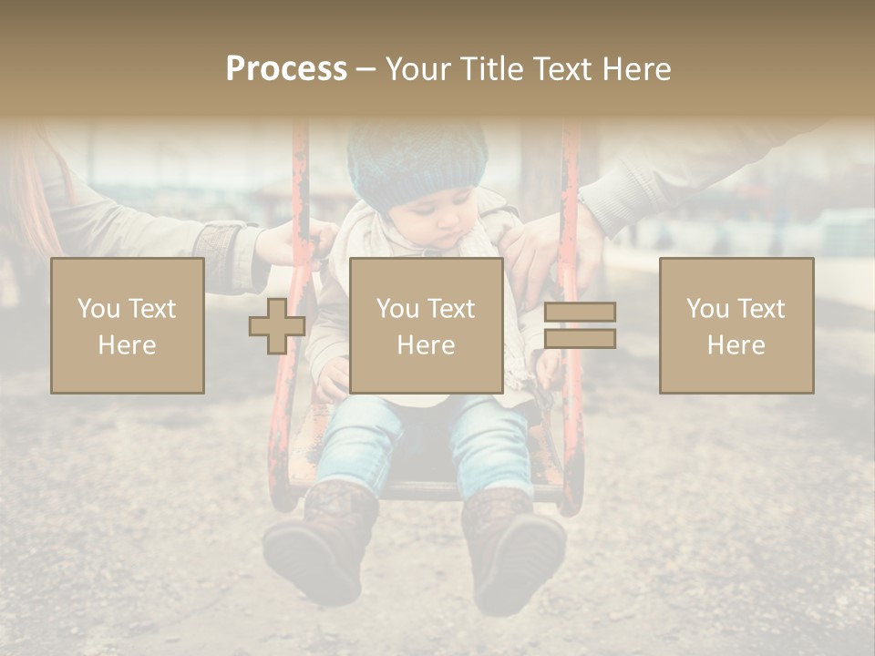 A Woman Holding A Child On A Swing PowerPoint Template