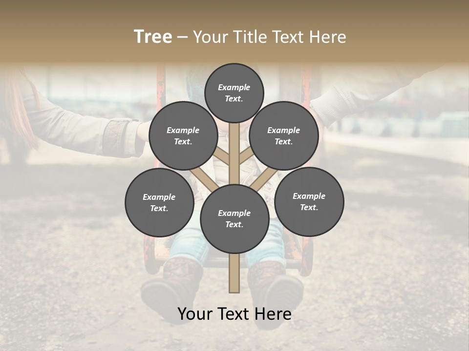 A Woman Holding A Child On A Swing PowerPoint Template