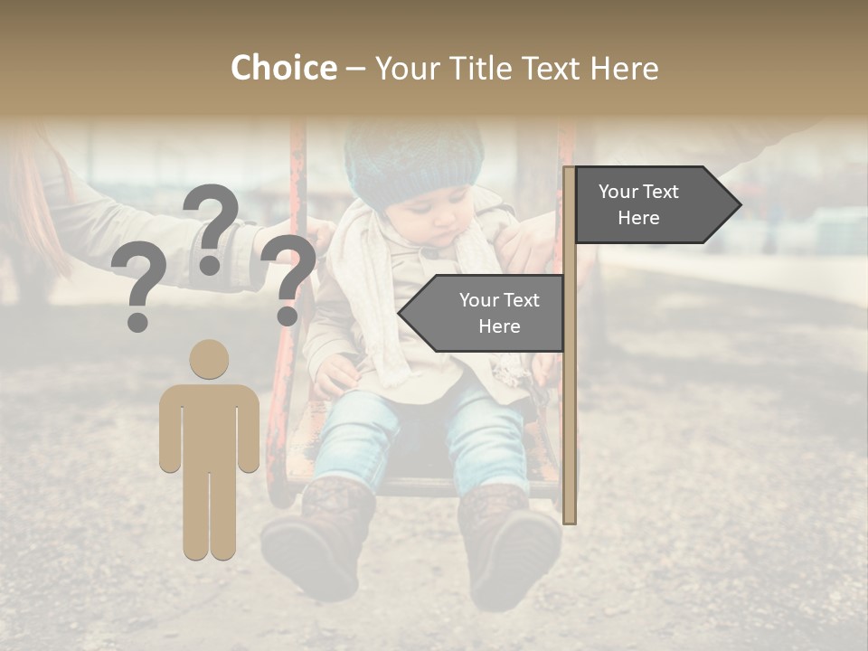 A Woman Holding A Child On A Swing PowerPoint Template
