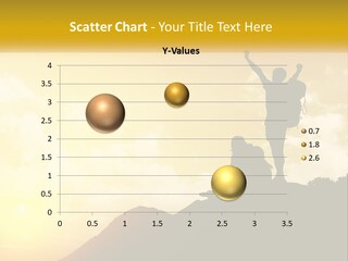 A Person On Top Of A Hill With A Backpack PowerPoint Template