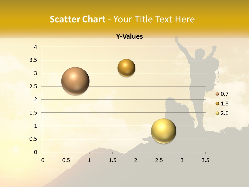 A Person On Top Of A Hill With A Backpack PowerPoint Template