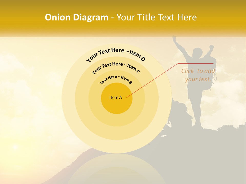 A Person On Top Of A Hill With A Backpack PowerPoint Template