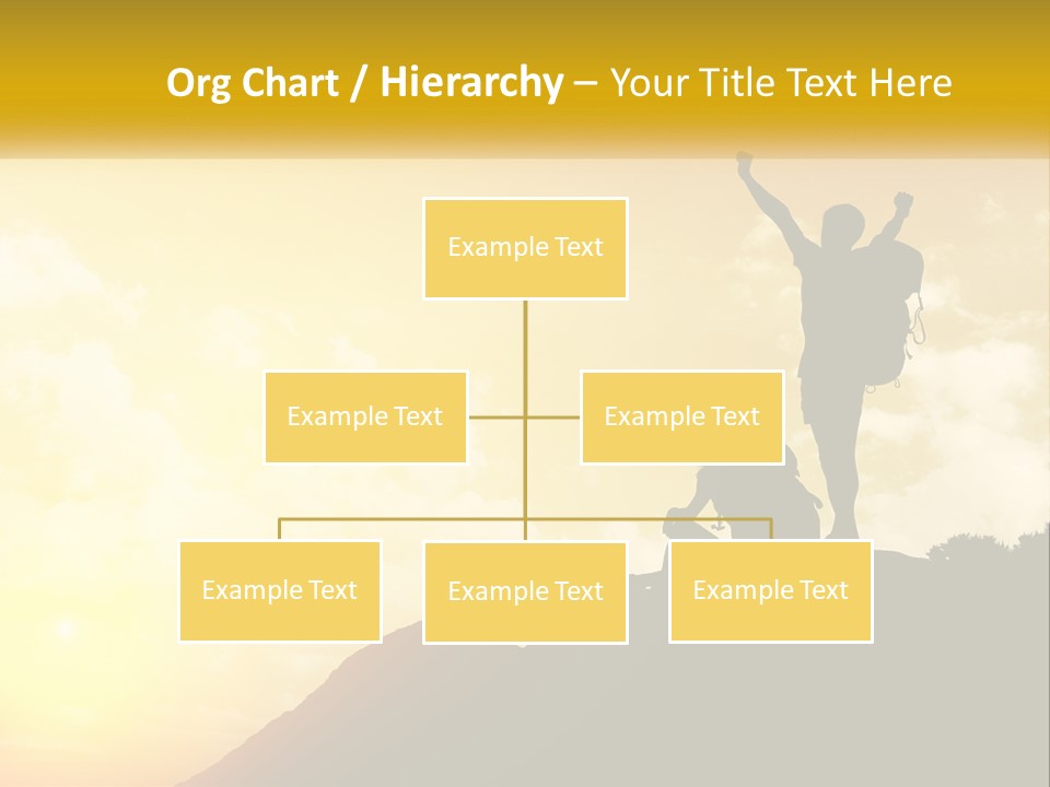 A Person On Top Of A Hill With A Backpack PowerPoint Template