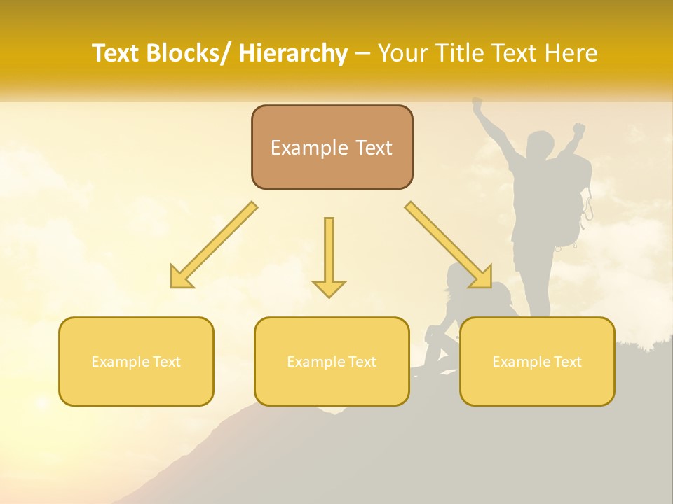 A Person On Top Of A Hill With A Backpack PowerPoint Template