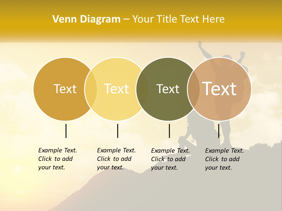 A Person On Top Of A Hill With A Backpack PowerPoint Template