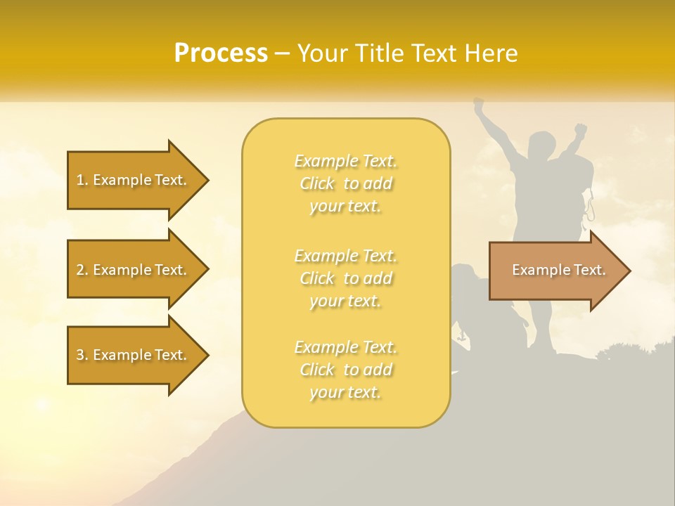 A Person On Top Of A Hill With A Backpack PowerPoint Template