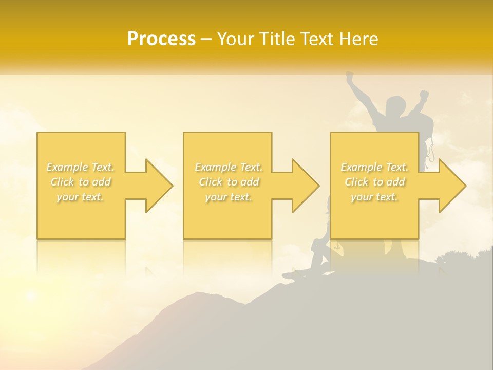 A Person On Top Of A Hill With A Backpack PowerPoint Template