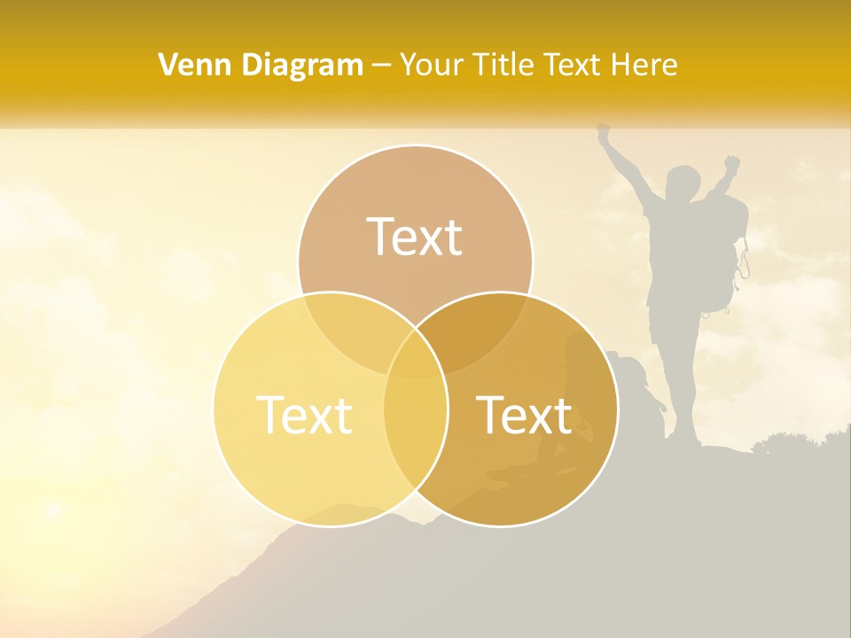 A Person On Top Of A Hill With A Backpack PowerPoint Template