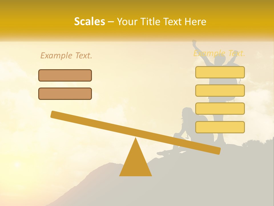 A Person On Top Of A Hill With A Backpack PowerPoint Template