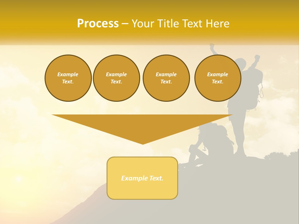 A Person On Top Of A Hill With A Backpack PowerPoint Template
