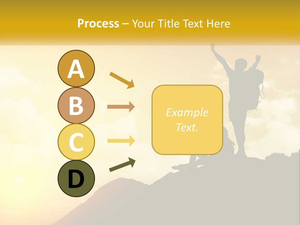 A Person On Top Of A Hill With A Backpack PowerPoint Template